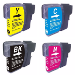imagen COLOR PACK TINTA ALT. BROTHER LC980 / 1100