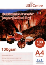 imagen PAPEL DE SUBLIMACION SECADO RAPIDO 100GR. A4 100H LEE CENTRO