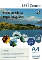 imagen PAPEL FOTO GLOSSY 120GR. A4 100H LEE CENTRO