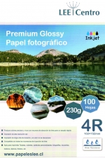 imagen PAPEL FOTO GLOSSY 230GR. R4 (10X15CM) 100H LEE CENTRO